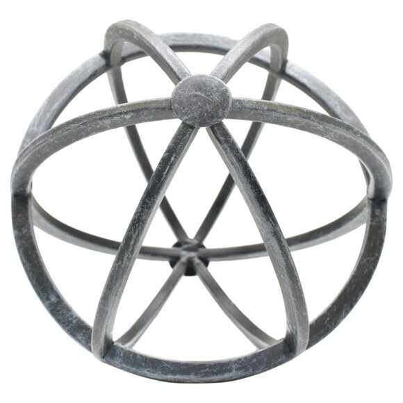 Adam & Friends Home Decor Metal Galena Atomic Ball Sculpture | 1-Piece | Pewter - Picture 2 of 3